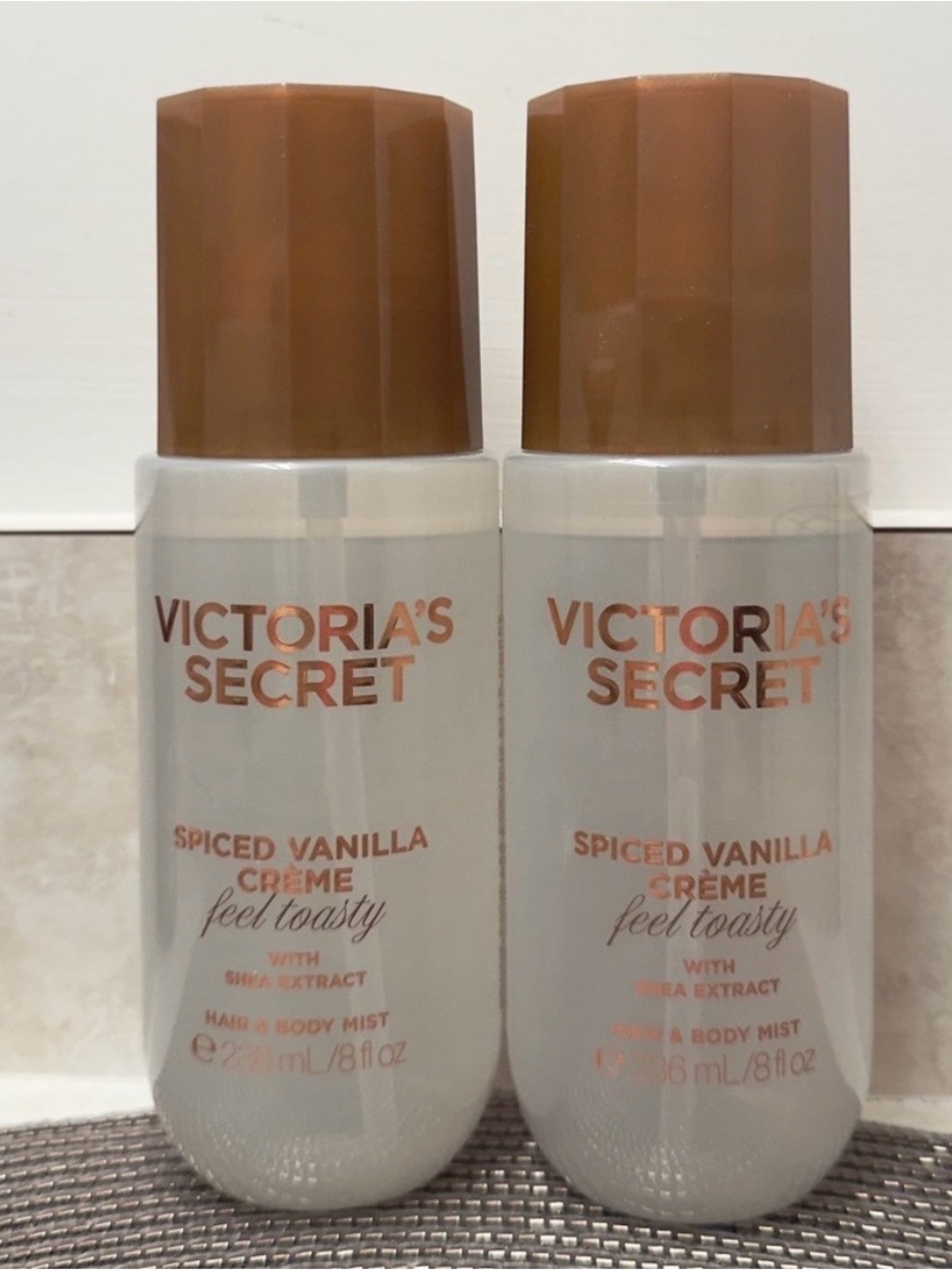 NEW Victoria's Secret Spiced Vanilla Crème Hair & Body Mist Duo